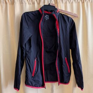 Slazenger Black Windbreaker Jacket with Red Accents